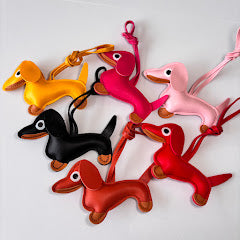 Dachshund Bag Charm Keychain – Cute Leather Dog Pendant