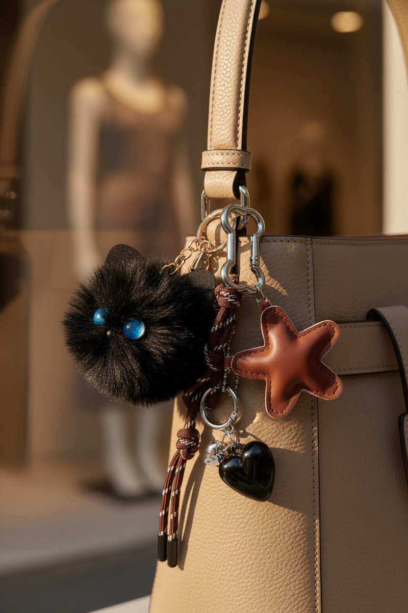 ✨Star & Heart Rope Charm Keychain – LiuMiller
