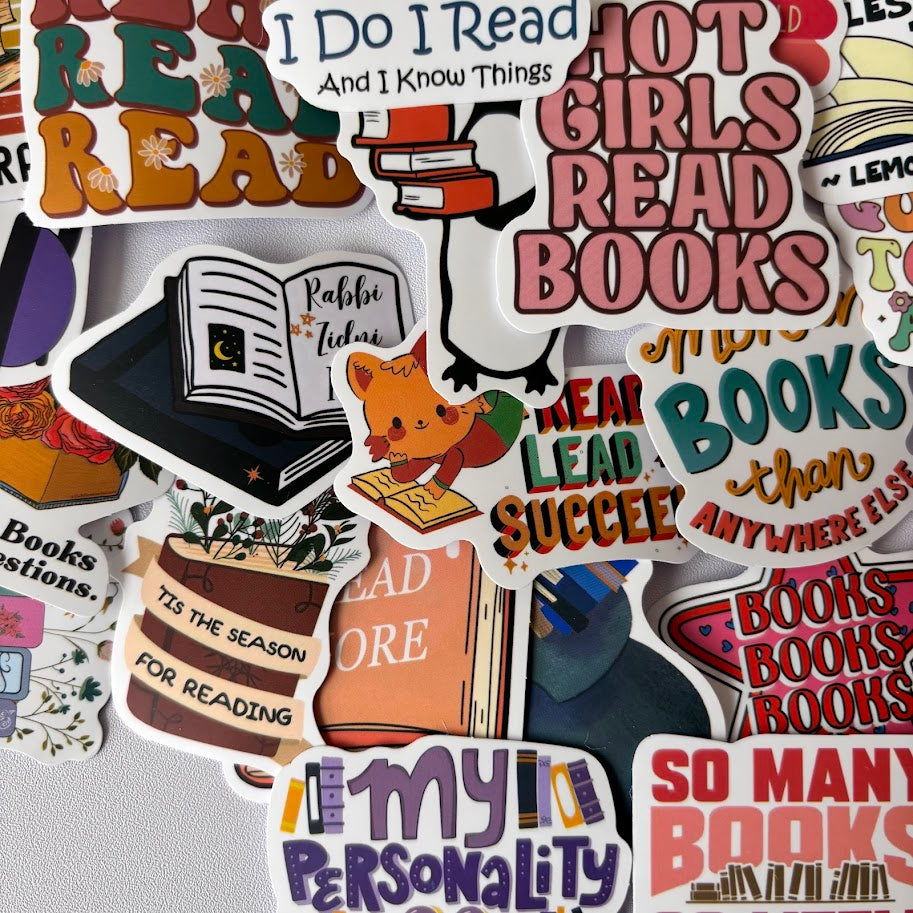 Book Quotes Stickers – Funny & Cozy Reader Sticker Pack