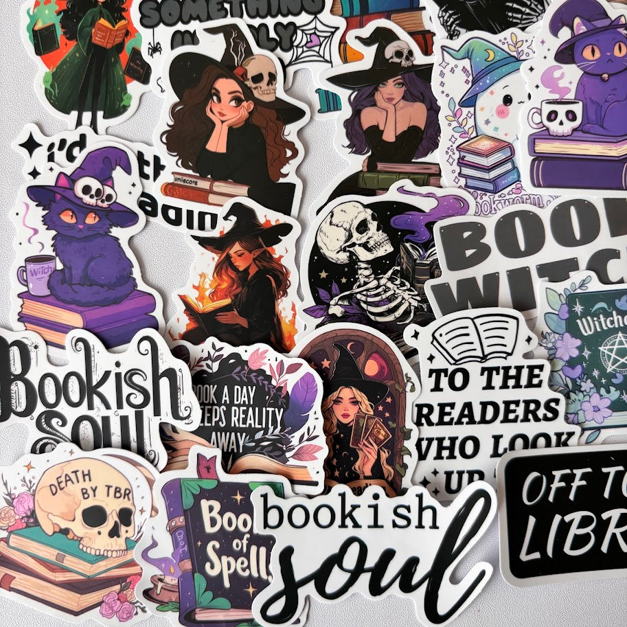 Book Witch Stickers – Witchy Bookish Aesthetic Sticker Pack
