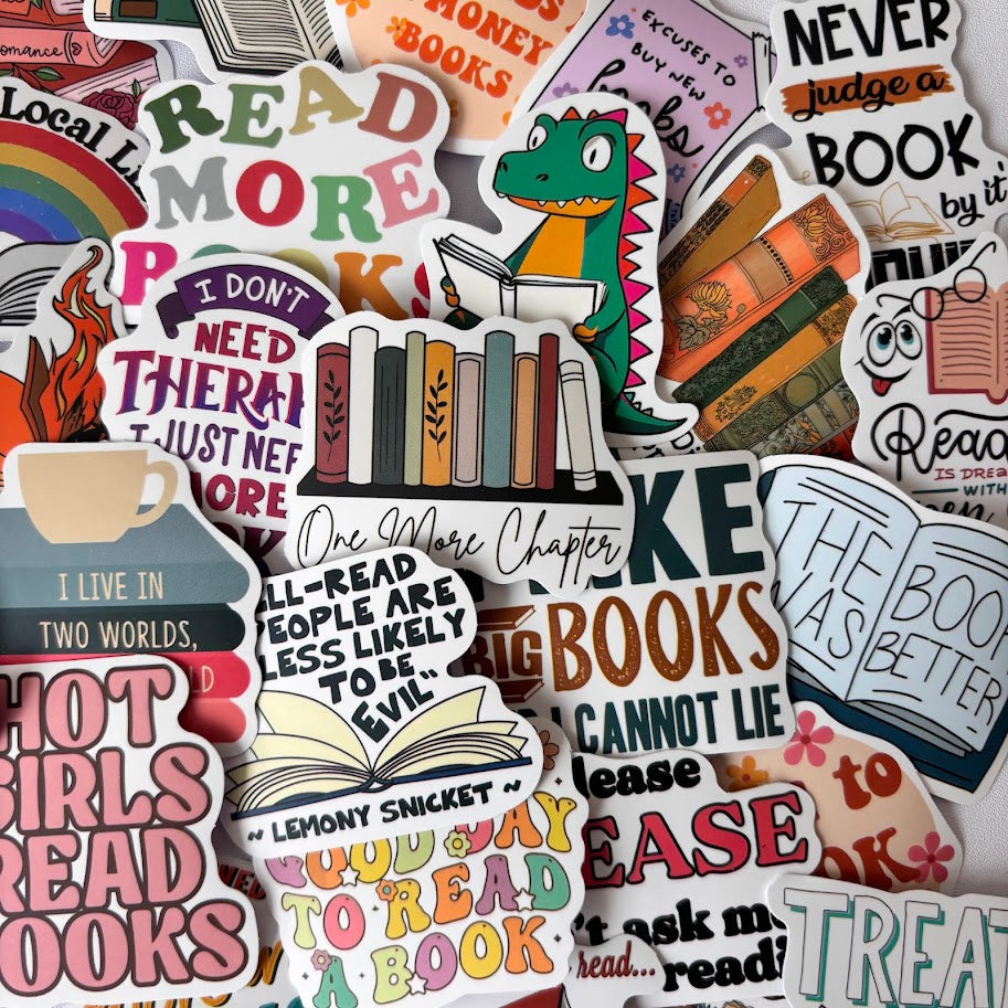 Book Quotes Stickers – Funny & Cozy Reader Sticker Pack