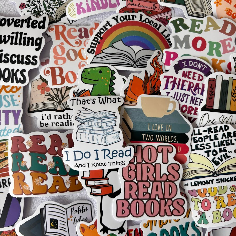 Book Quotes Stickers – Funny & Cozy Reader Sticker Pack