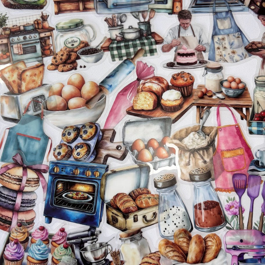 Cozy Kitchen Stickers – Baking & Cooking Aesthetic Sticker Pack