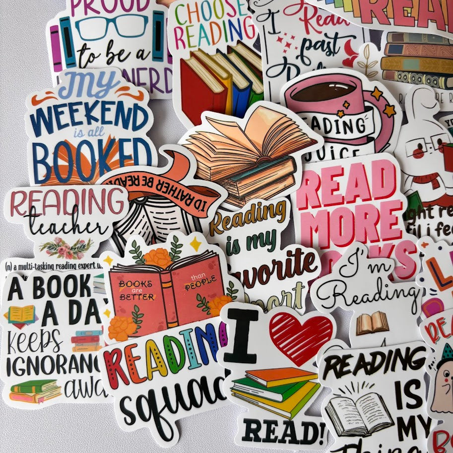 Reading Stickers – Cozy Book Lover Quote Sticker Pack