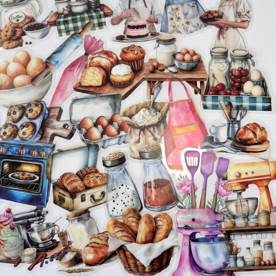 Cozy Kitchen Stickers – Baking & Cooking Aesthetic Sticker Pack