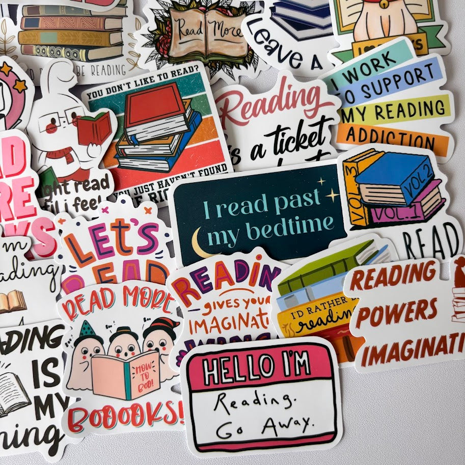 Reading Stickers – Cozy Book Lover Quote Sticker Pack