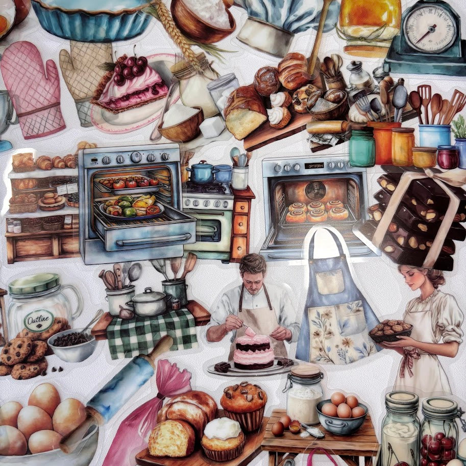Cozy Kitchen Stickers – Baking & Cooking Aesthetic Sticker Pack