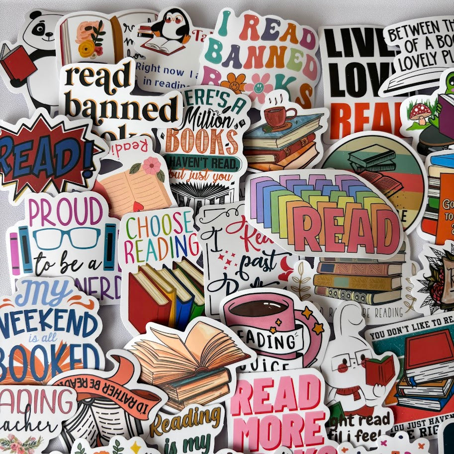 Reading Stickers – Cozy Book Lover Quote Sticker Pack