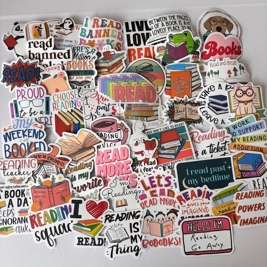 Reading Stickers – Cozy Book Lover Quote Sticker Pack