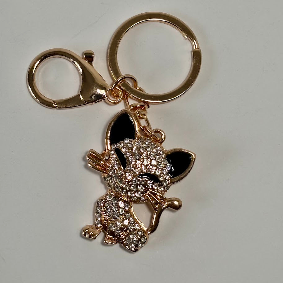 Crystal Animal Keychain – Cute Cat & Dachshund Bag Charm