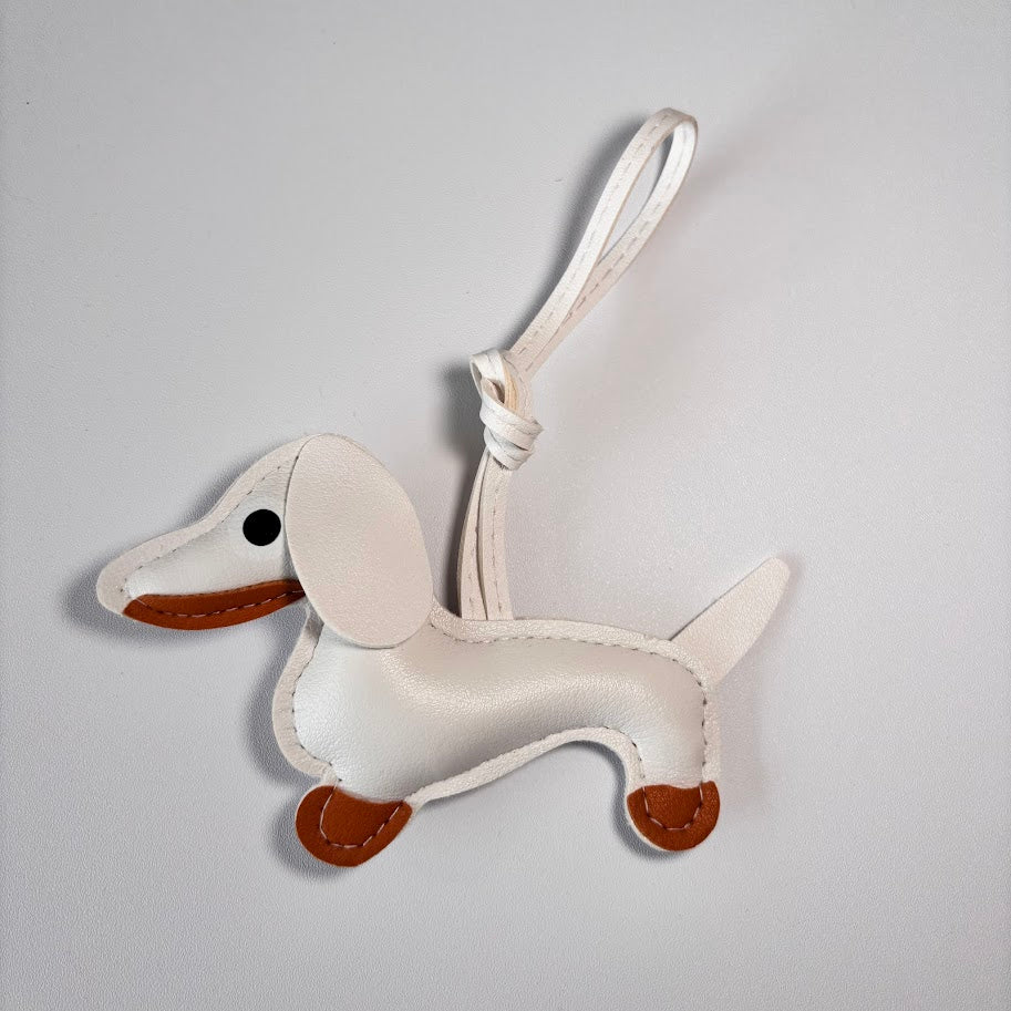 Dachshund Bag Charm Keychain – Cute Leather Dog Pendant