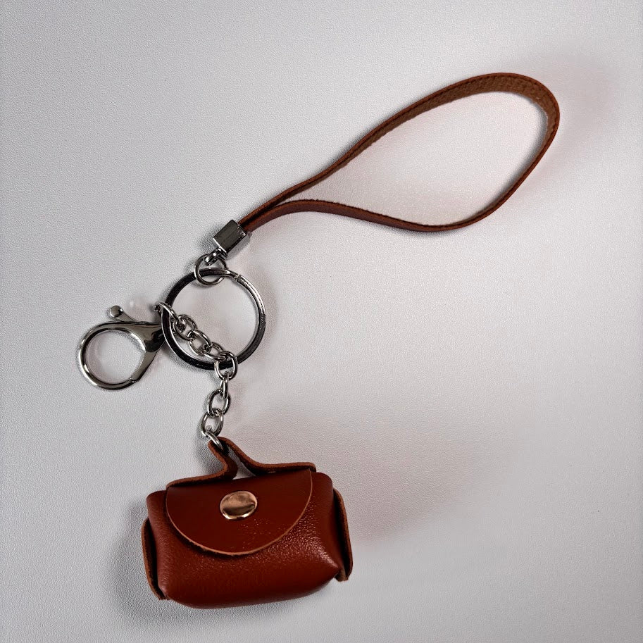 Mini Bag Charm Keychain – Leather Look Mini Purse Pendant