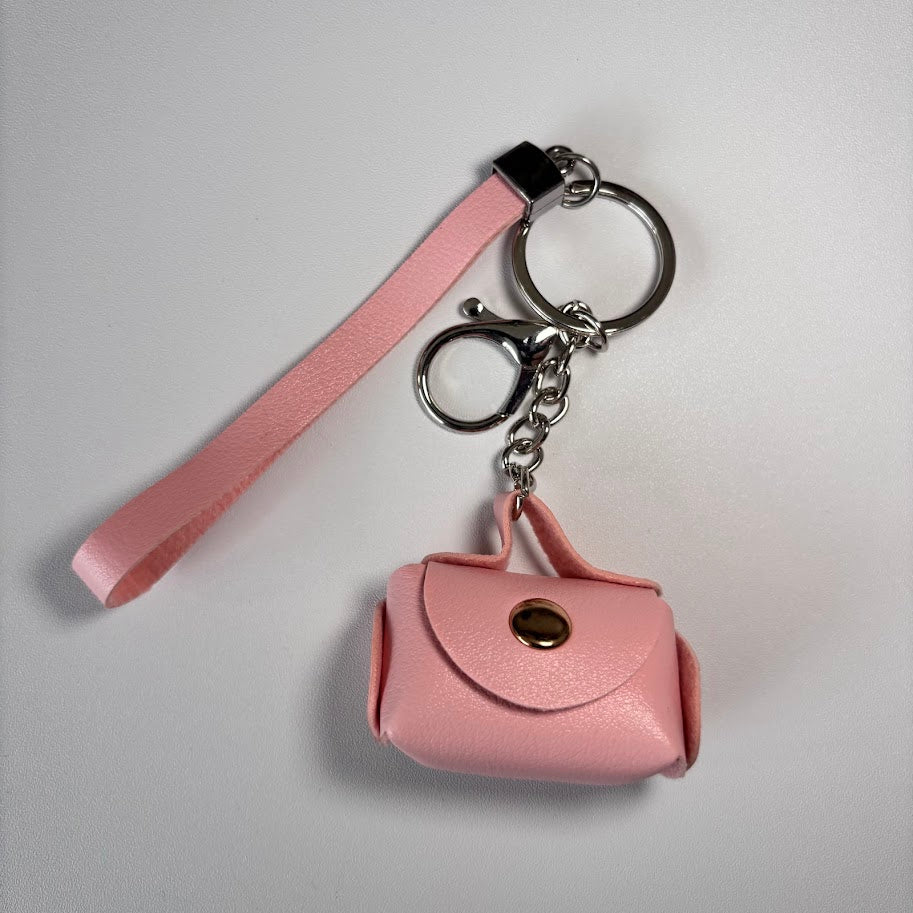 Mini Bag Charm Keychain – Leather Look Mini Purse Pendant