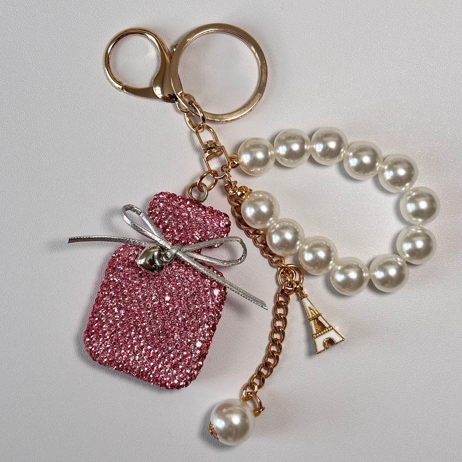 🫧Perfume & Pearl Charm Keychain