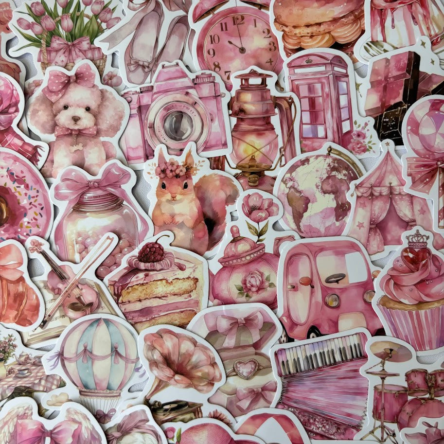 🌸Pink Vintage Stickers