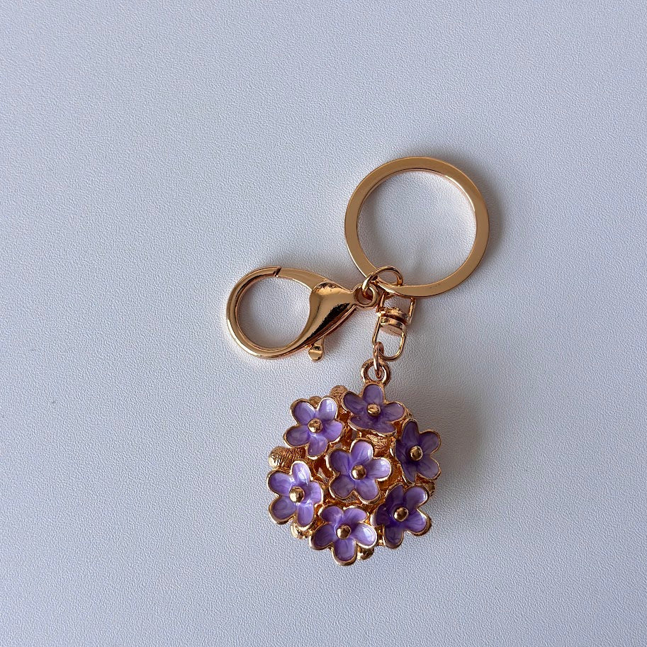 Floral Charm Keychain – Colorful Flower Bag Accessory