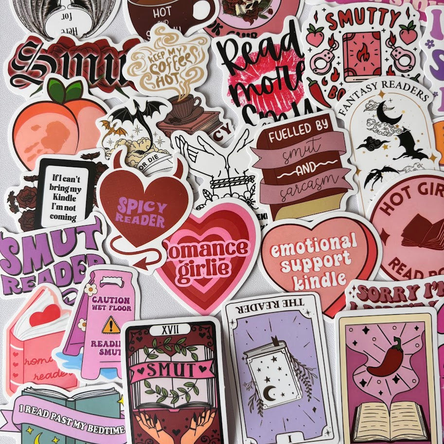 Smut Stickers – Spicy Romance Reader Aesthetic Sticker Pack