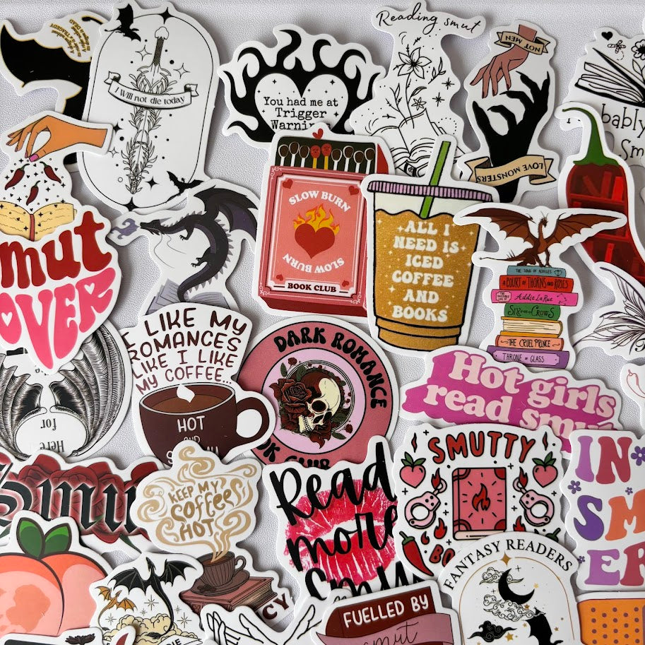 Smut Stickers – Spicy Romance Reader Aesthetic Sticker Pack
