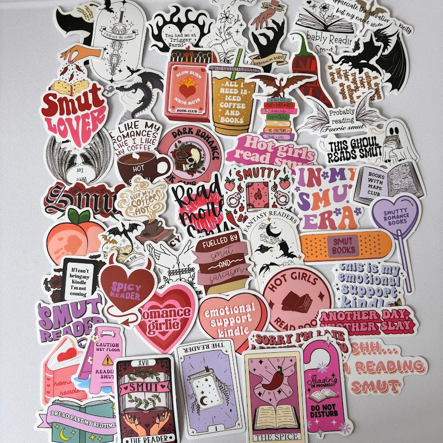 Smut Stickers – Spicy Romance Reader Aesthetic Sticker Pack