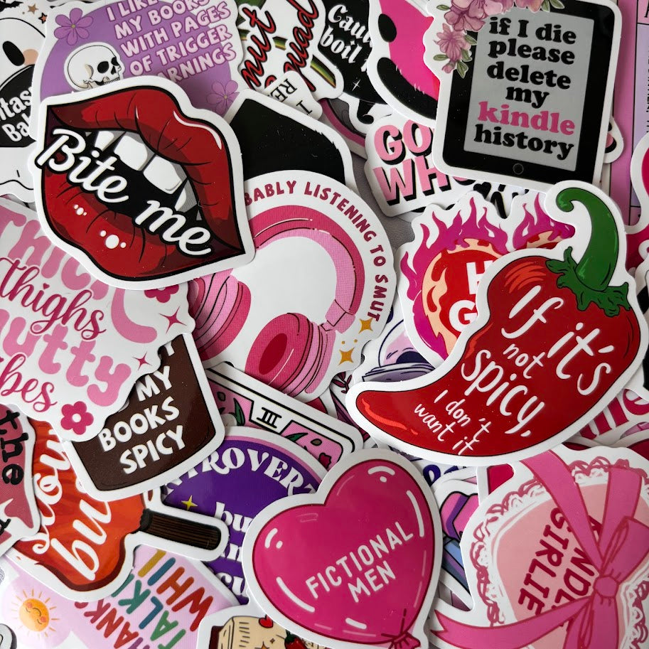 Spicy Romance Stickers – Smut Girly BookTok Sticker Pack