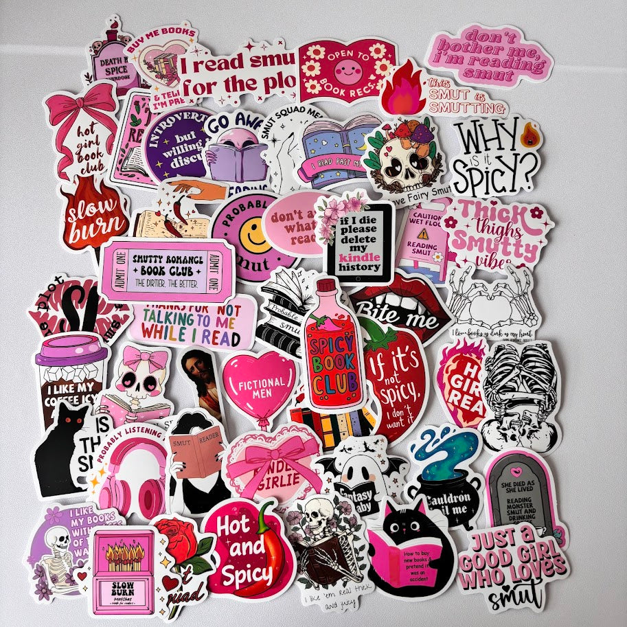 Spicy Romance Stickers – Smut Girly BookTok Sticker Pack