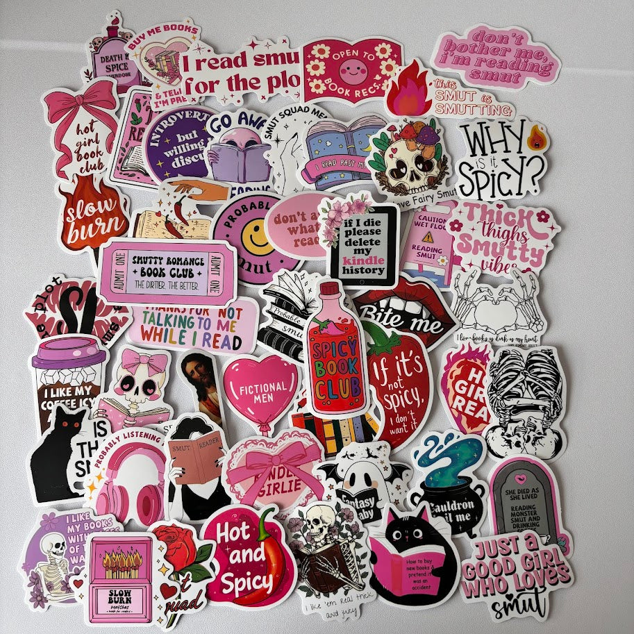 Spicy Romance Stickers – Smut Girly BookTok Sticker Pack